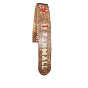 Farmall McCormick Leather Belt 43” Brown Distressed Tractor Logo Western